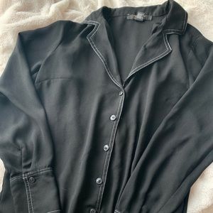 oversized contrast blouse